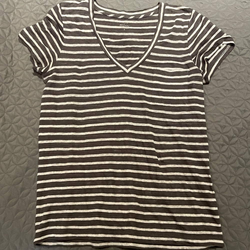 JCrew linen v neck t-shirt.